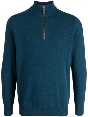 Trøje lynlås kort sweater N.peal blå