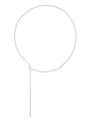 Asimetrična ogrlica E.m. srebrna