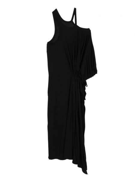 Asimetriškas midi suknele Yohji Yamamoto juoda
