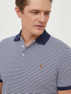 Pamučna polo majica s printom Polo Ralph Lauren plava