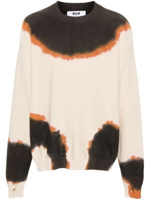 Плетен пуловер с принт с абстрактен десен Msgm