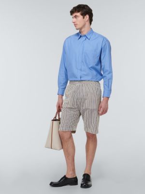 Pantalones cortos de algodón Barena Venezia azul