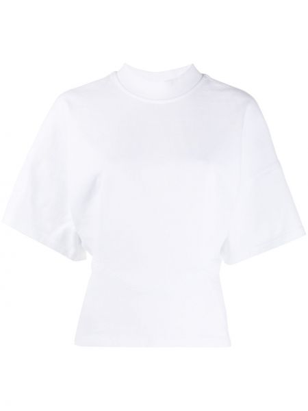 Bavlněné tričko s krátkými rukávy Alexanderwang.t - bílá