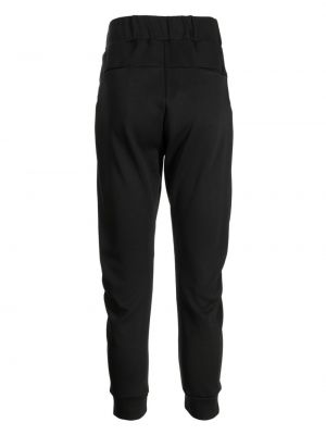 Bavlněné rovné kalhoty Attachment černé
