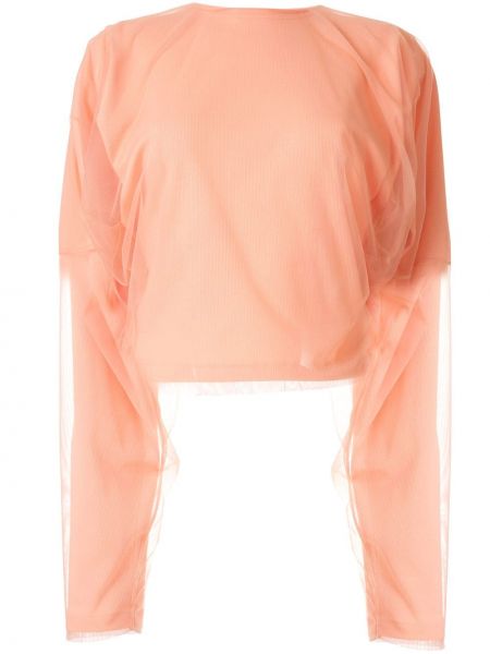 Top de tela jersey de malla Y/project rosa