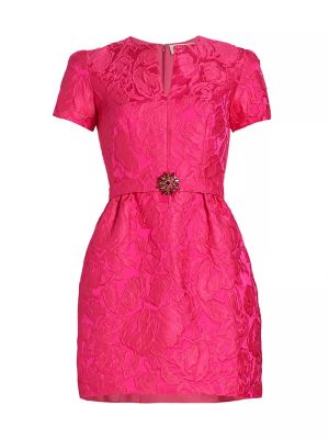 Платье мини в цветочек с принтом Sachin & Babi розовое