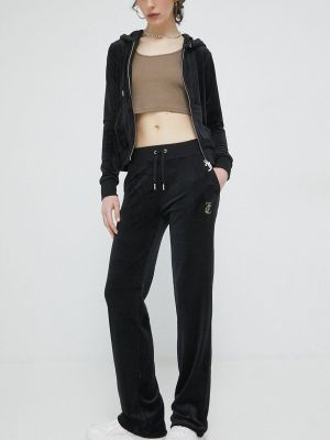 Juicy Couture pantaloni de trening Del Ray culoarea negru, cu imprimeu