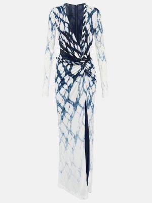 Sukienka długa z dżerseju asymetryczna Dion Lee biała