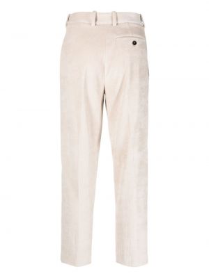 Pantalon droit en velours côtelé en velours Circolo 1901 blanc