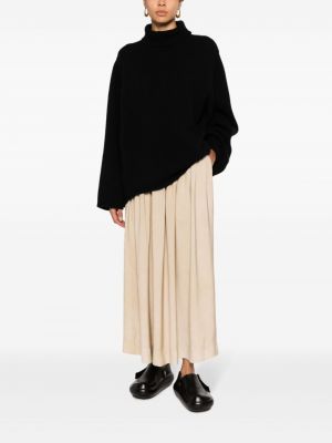 Midi sukně s abstraktním vzorem Uma Wang béžové