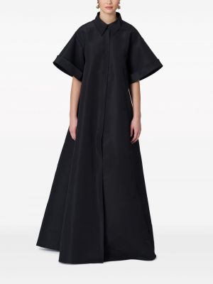 Hedvábné večerní šaty Carolina Herrera černé