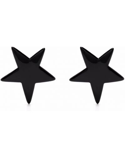 Pendientes de estrellas Saint Laurent negro