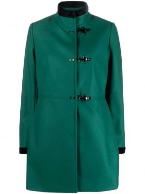Вълнено палто Fay зелено