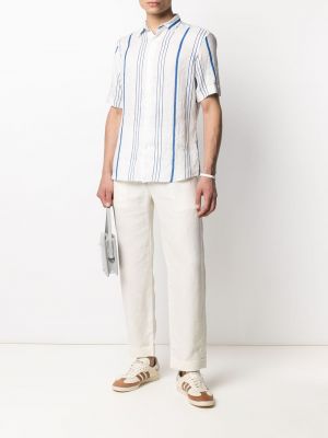 Chemise à rayures Peninsula Swimwear blanc