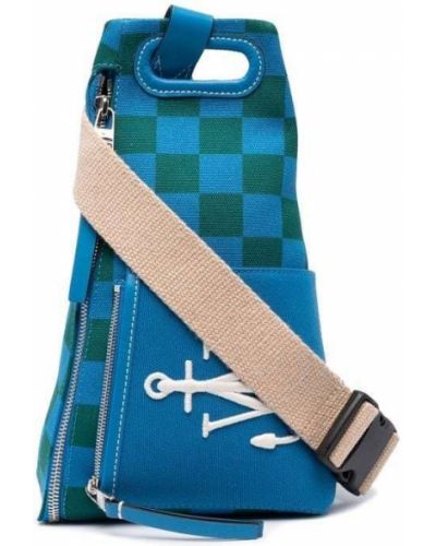 Bolsa de hombro con bordado Jw Anderson azul