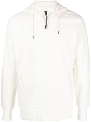 Blixtlås hoodie C.p. Company vit