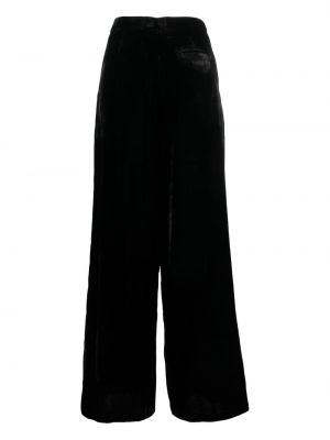 Sametové kalhoty Semicouture černé