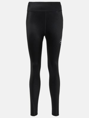 Spodnie sportowe z wysoką talią Adidas By Stella Mccartney czarne