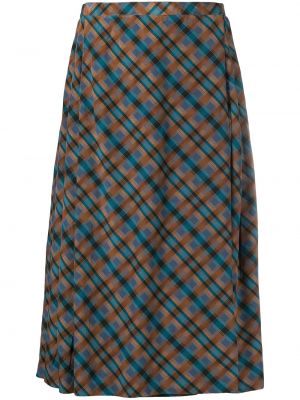 Plisovaná kockovaná sukňa Yves Saint Laurent Pre-owned
