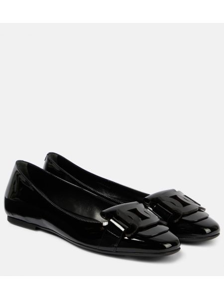 Lack läder ballerinas Tod's svart