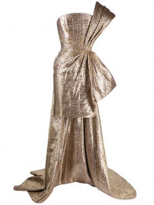 Mini šaty Saiid Kobeisy zlatá
