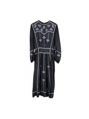 Jedwabna sukienka Isabel Marant Pre-owned czarna