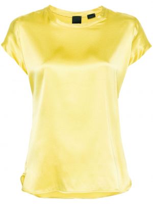 Jedwabna satynowa bluzka Pinko żółta
