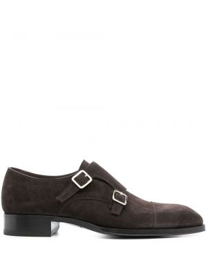 Cipele u monk stilu od brušene kože Tom Ford smeđa