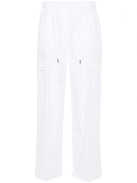 Сатенени карго панталони Peserico бяло