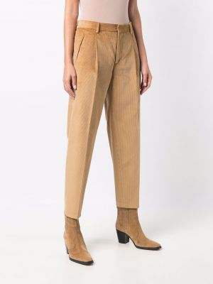 Spodnie sztruksowe Woolrich brązowe