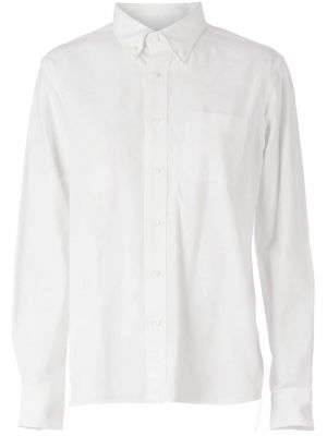 Πουπουλένιο πουκάμισο με κουμπιά Salvy λευκό