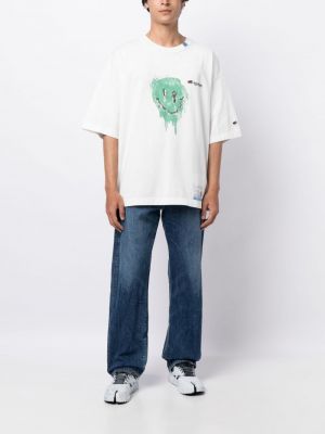 Kokvilnas t-krekls ar apdruku Maison Mihara Yasuhiro balts