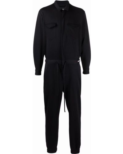 Bomull lang jumpsuit Styland svart