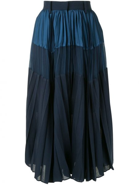 Falda midi Sacai azul