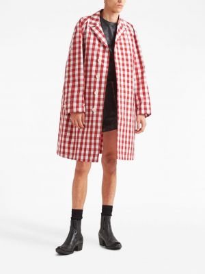 Kostkovaný bavlněný kabát Prada