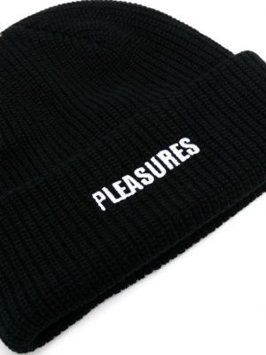 Cepure ar izšuvumiem Pleasures melns