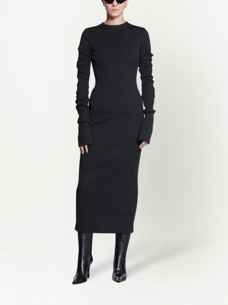 Robe longue avec manches longues Balenciaga noir