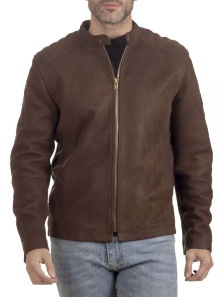 Кожаный пиджак Frye коричневый