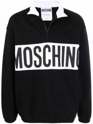 Trykt kort genser Moschino svart