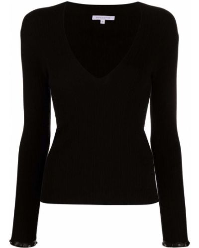 Jersey con escote v de tela jersey Patrizia Pepe negro