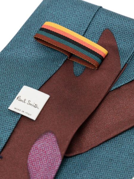 Hedvábná kravata s potiskem s abstraktním vzorem Paul Smith