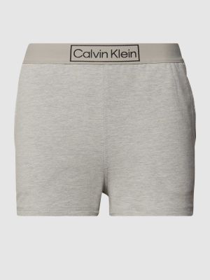 Dzianinowe szorty Calvin Klein Underwear srebrne