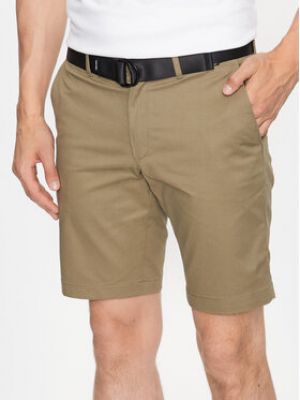 Shorts slim Calvin Klein vert