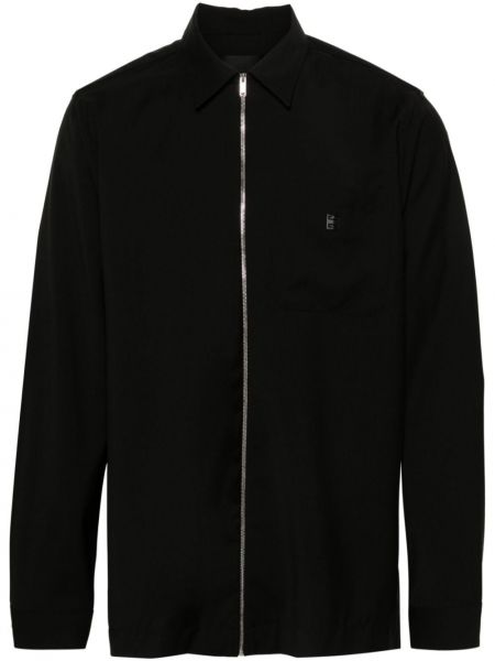 Μάλλινο πουκάμισο Givenchy μαύρο