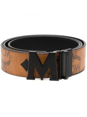 Cintura con stampa reversibile Mcm