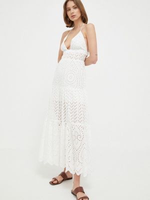 Памучна рокля Patrizia Pepe бяло