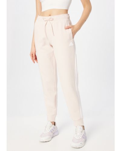 Prugaste hlače od tkanine Adidas Sportswear bijela