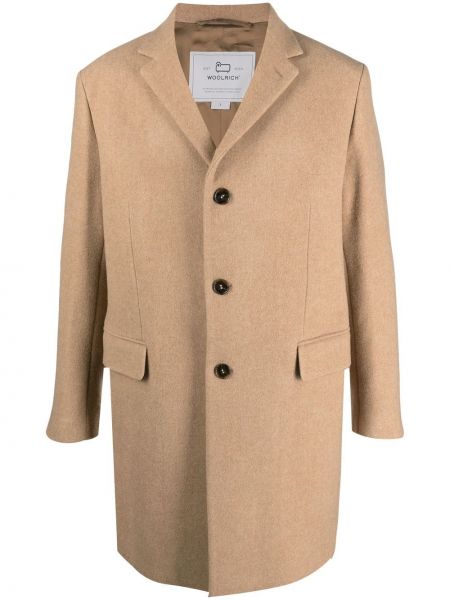 Vlnený kabát Woolrich hnedá