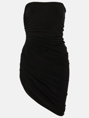 Drapované šaty jersey Norma Kamali černé