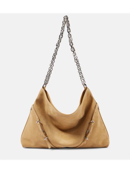 Велурени чанта за ръка Givenchy бежово